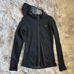 Under Armour Women’s Black Full‑Zip Hooded Athletic Jacket